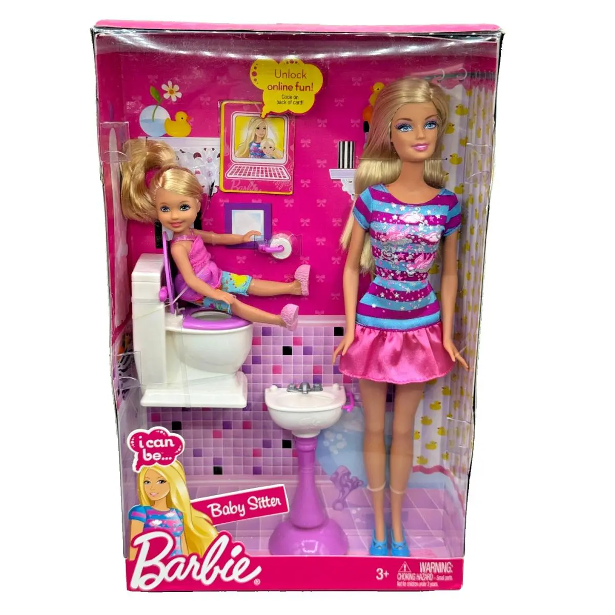 DS Barbie Doll 2010 I Can BE A Baby Sitter with Kelly V2226