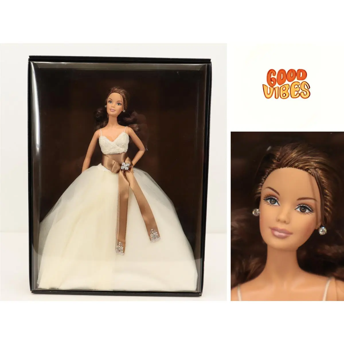 2006 Mattel Barbie Monique Lhuillier Bride Gold Label Nrfb J0960