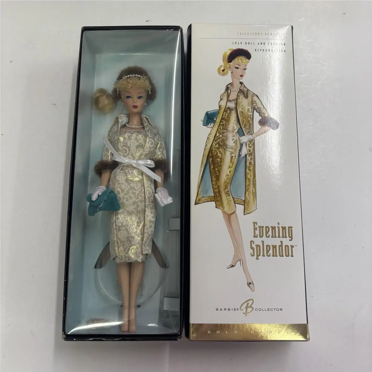 Barbie Evening Splendor Gold Label Blonde Hair Reproduction Vintage 2004
