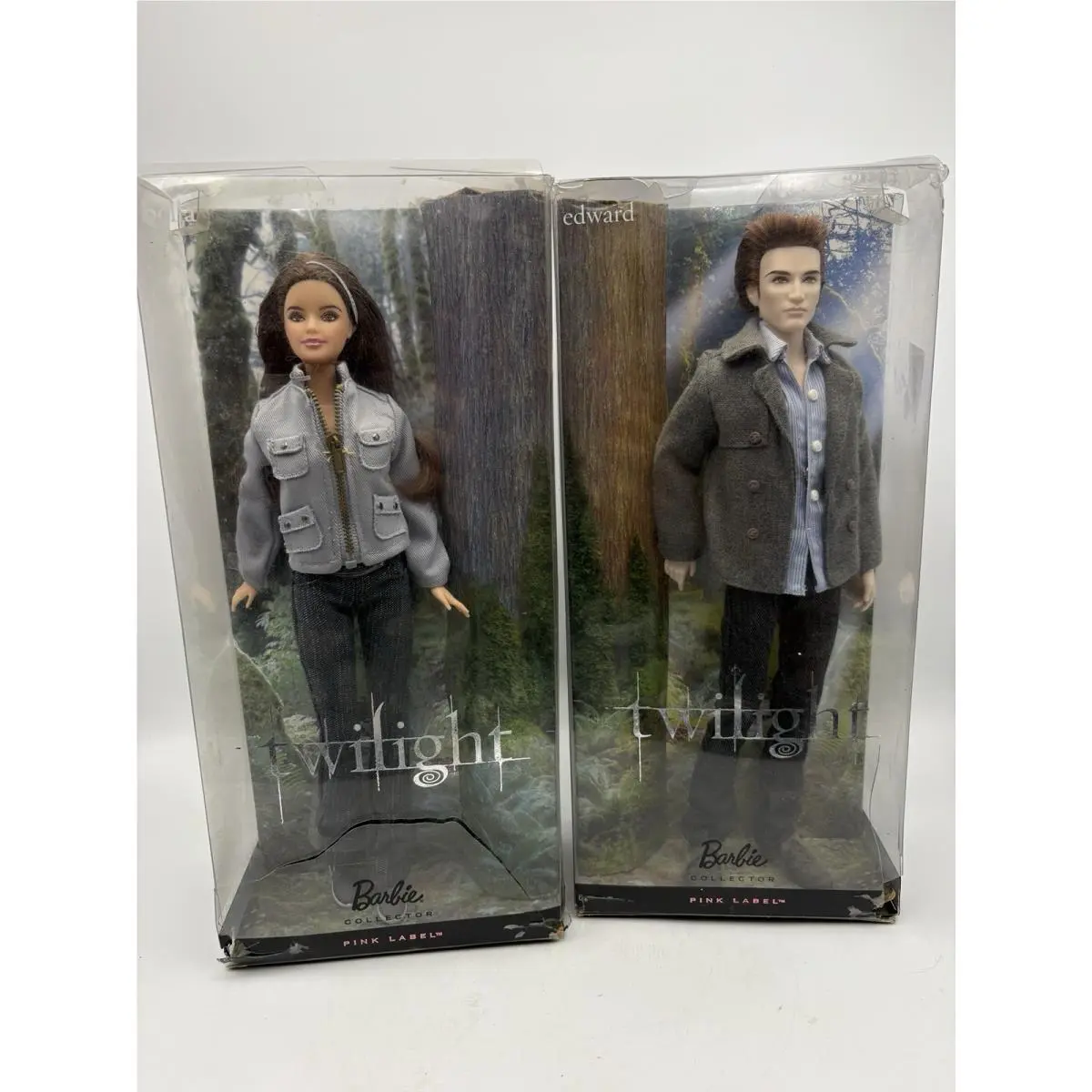 Barbie Twilight Bella Edward Doll Set Pink Label 2009 Nrfb Mattel