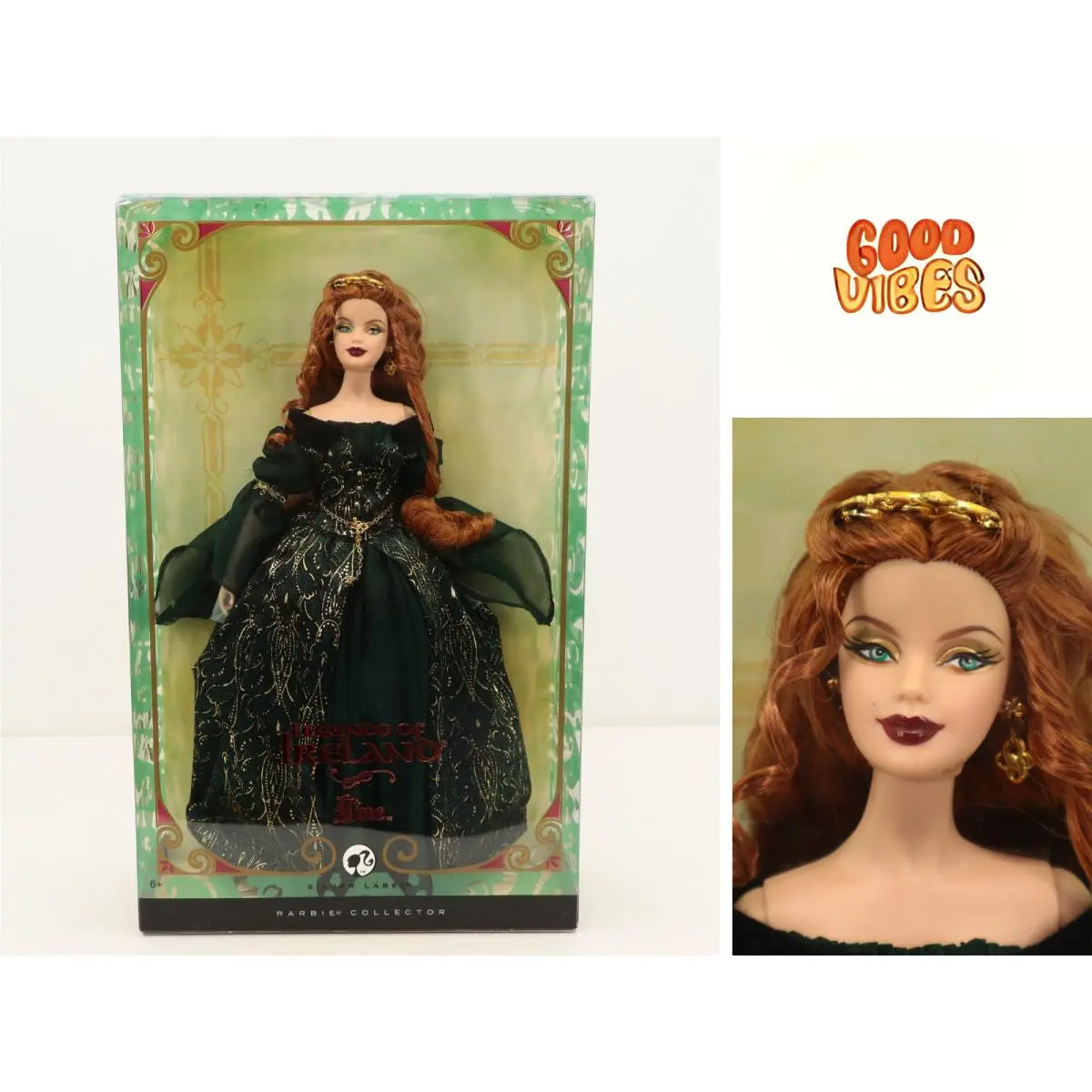 2008 Mattel Barbie Legends of Ireland Aine Silver Label L9638 Nrfb