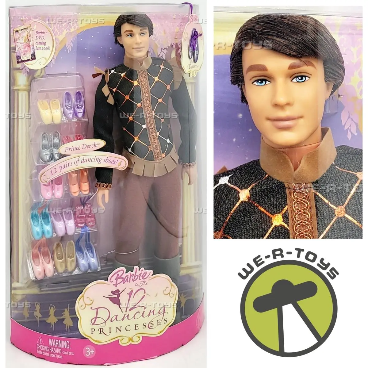 Prince Derek Doll Barbie in The 12 Dancing Princesses 2006 Mattel J8891