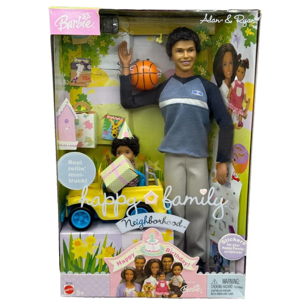 DS Barbie Doll Happy Family Neighborhood Birthday Alan Ryan Black B5754