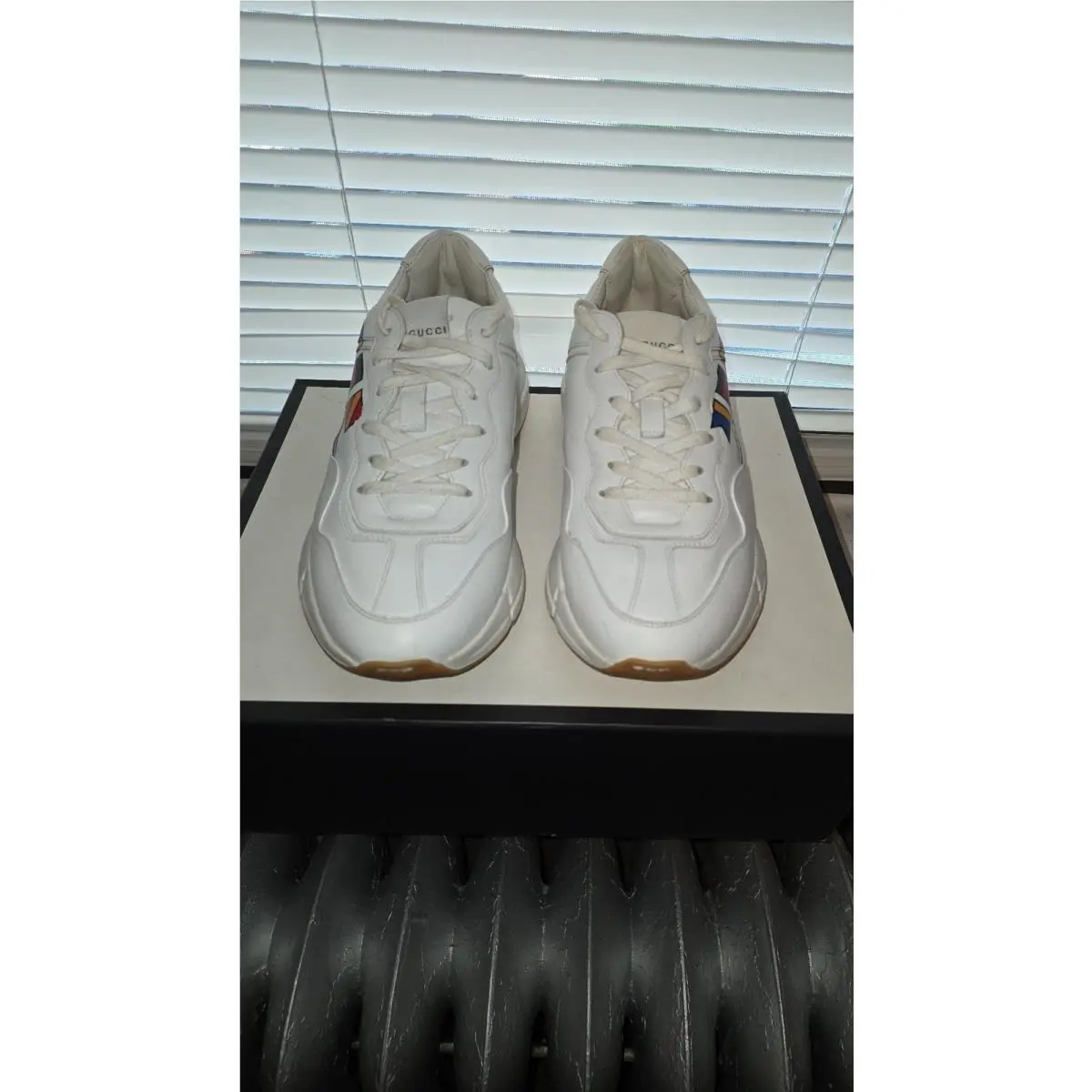 Gucci Rhyton `gucci Worldwide` Sneakers in White Leather