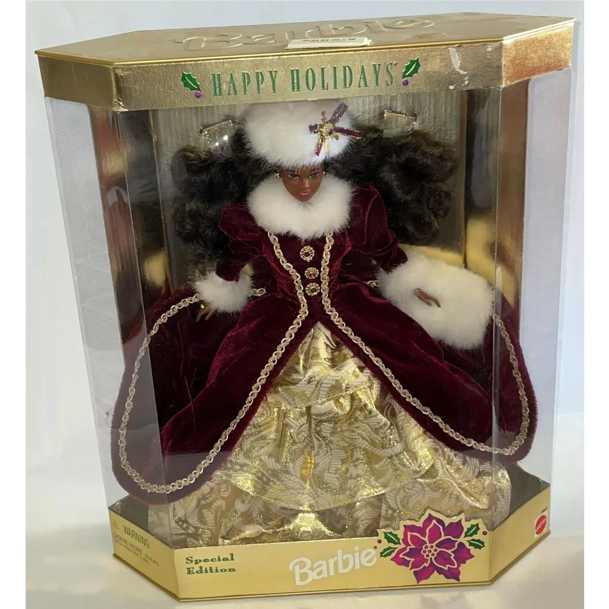 1996 Happy Holidays Barbie Doll African American Mattel 15647 Gorgeous