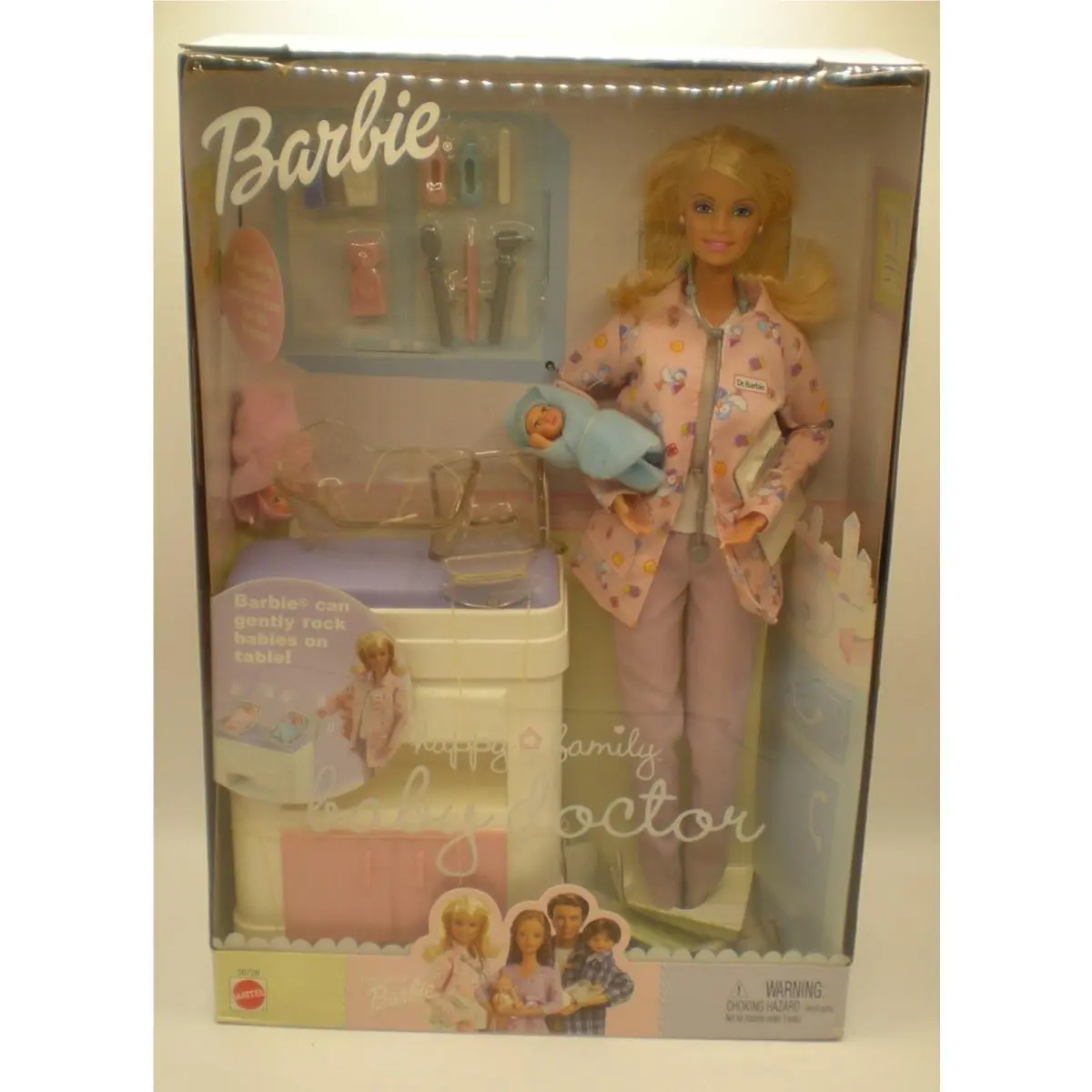 56726 Happy Family 2002 Barbie Doll Baby Doctor with Twin Boy and Girl Babies