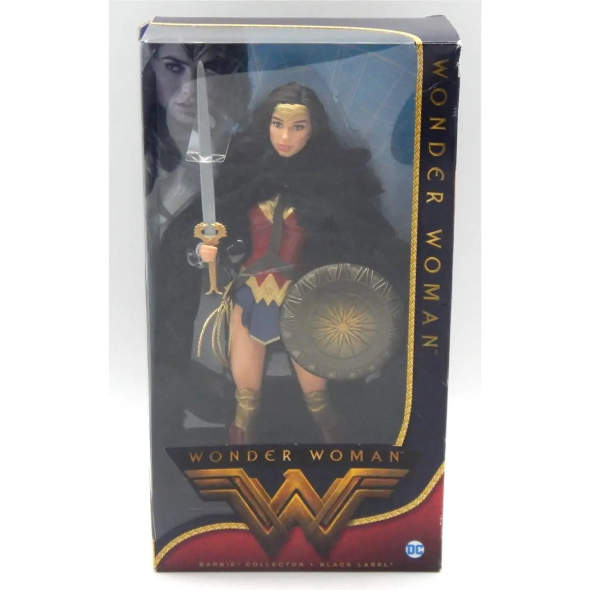 Wonder Woman Barbie DC Comic Black Label Collector Doll Box Has Wear
