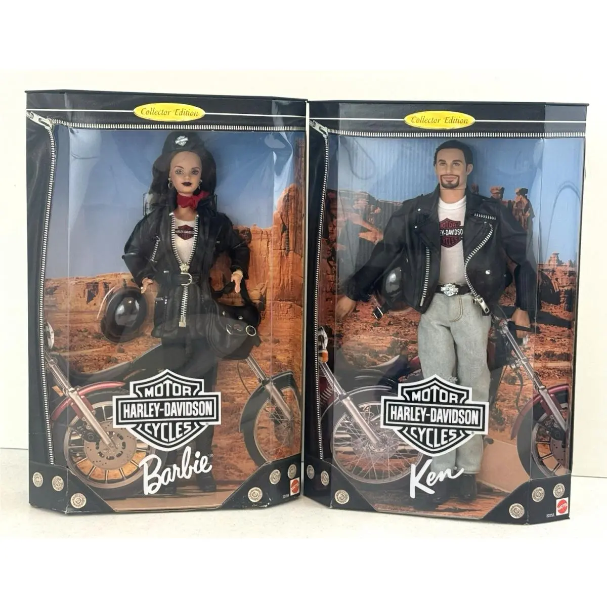 Barbie Ken Harley-davidson Collector Edition 1998 Set 22255 22256