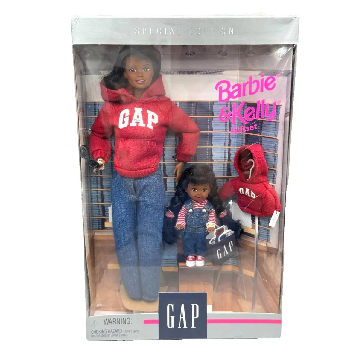 DS Barbie Doll 1997 Gap Kelly Gift Set Black AA Special Edition 18548