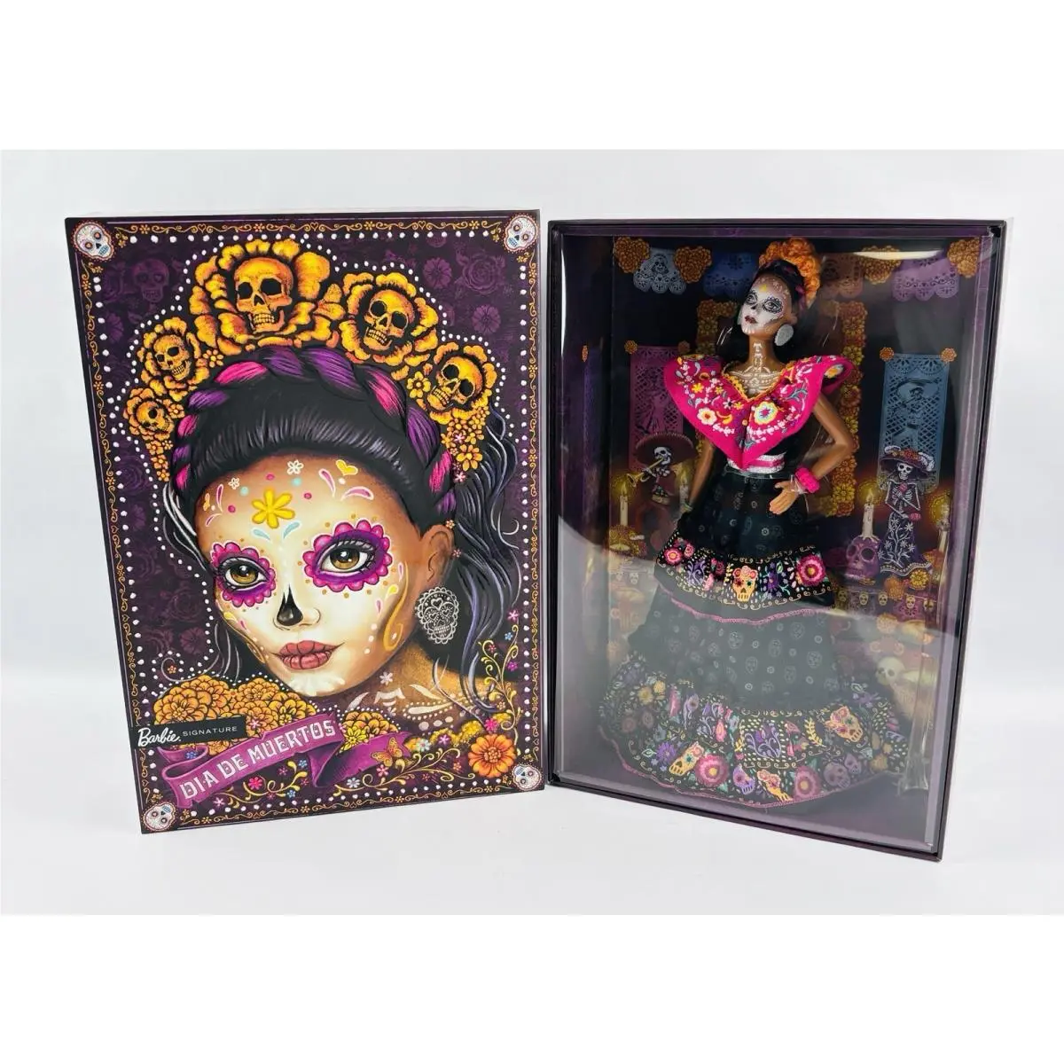 2021 Barbie Signature Dia De Muertos Day Of The Dead Doll Pink Dress