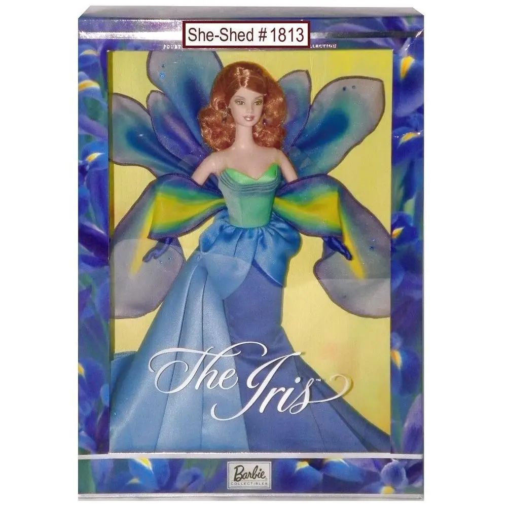 Vintage 2002 Flowers in Fashion Collection The Iris Barbie Doll 53935 Mattel Vgc