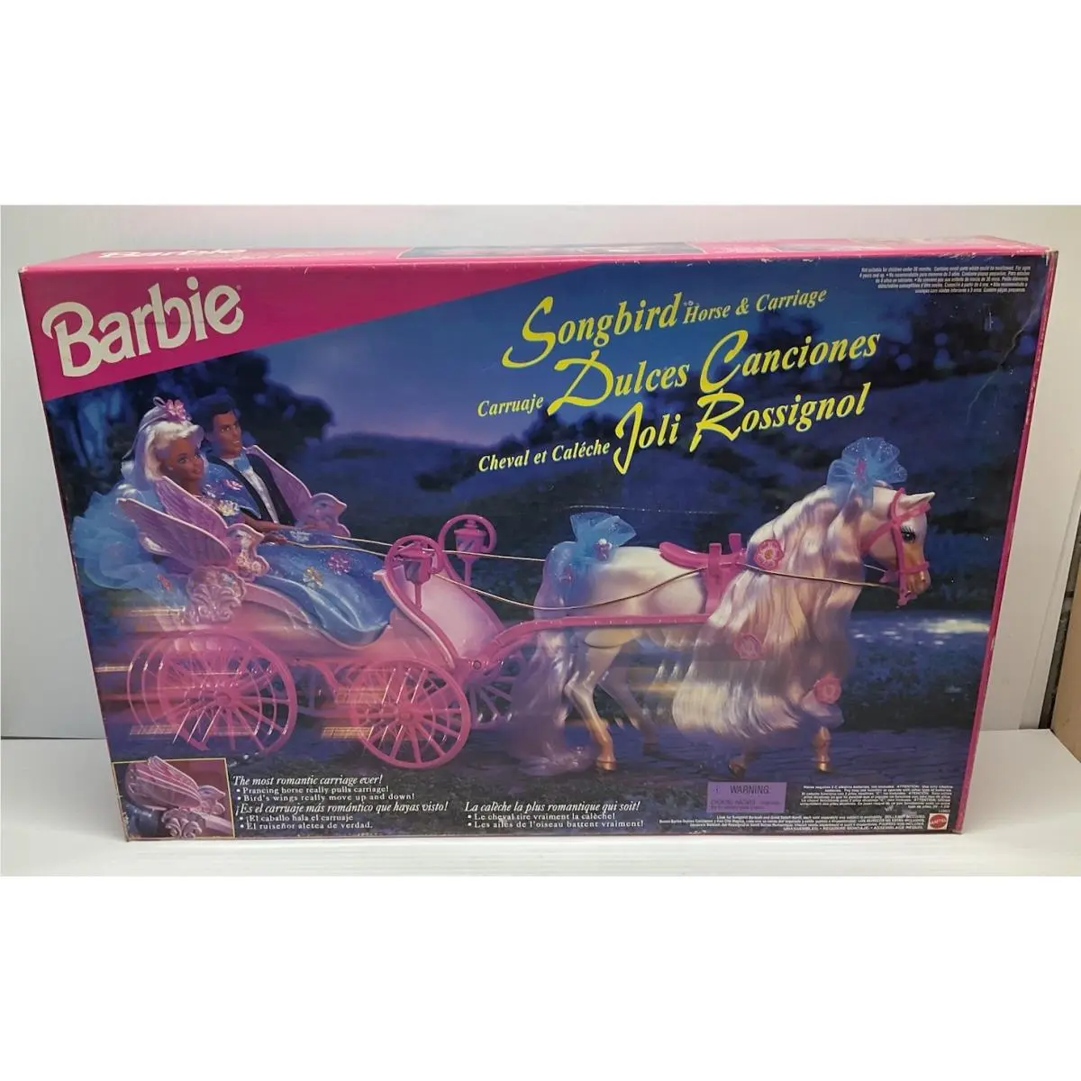 Nrfb 1995 Barbie Songbird Horse Carriage 14862 Rare