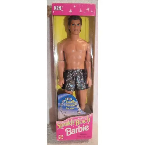 Sparkle Beach Ken Doll 14350 W/ Bracelet 1995