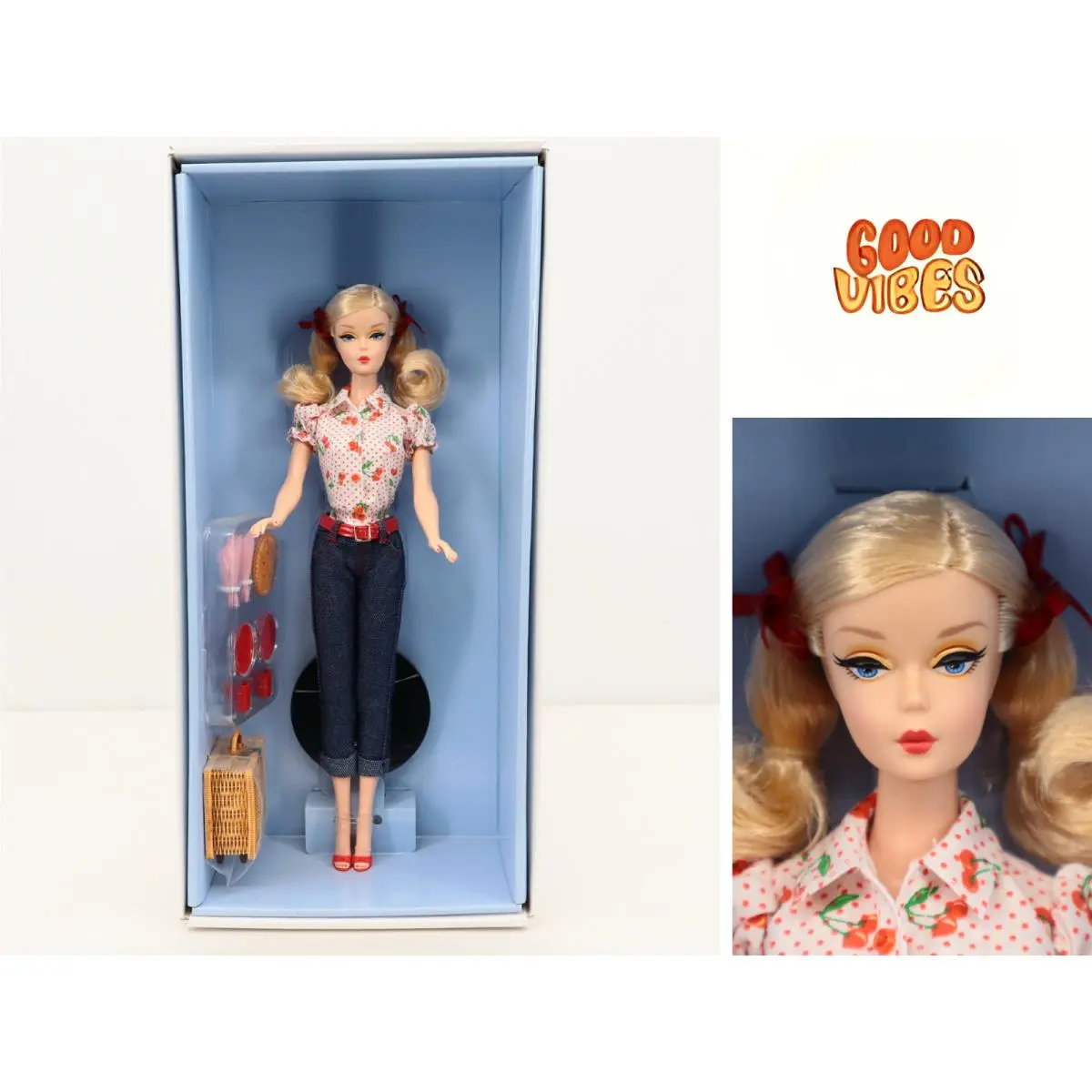 2014 Mattel Barbie Cherry Pie Picnic Gold Label Nrfb CGT29 Willows WI