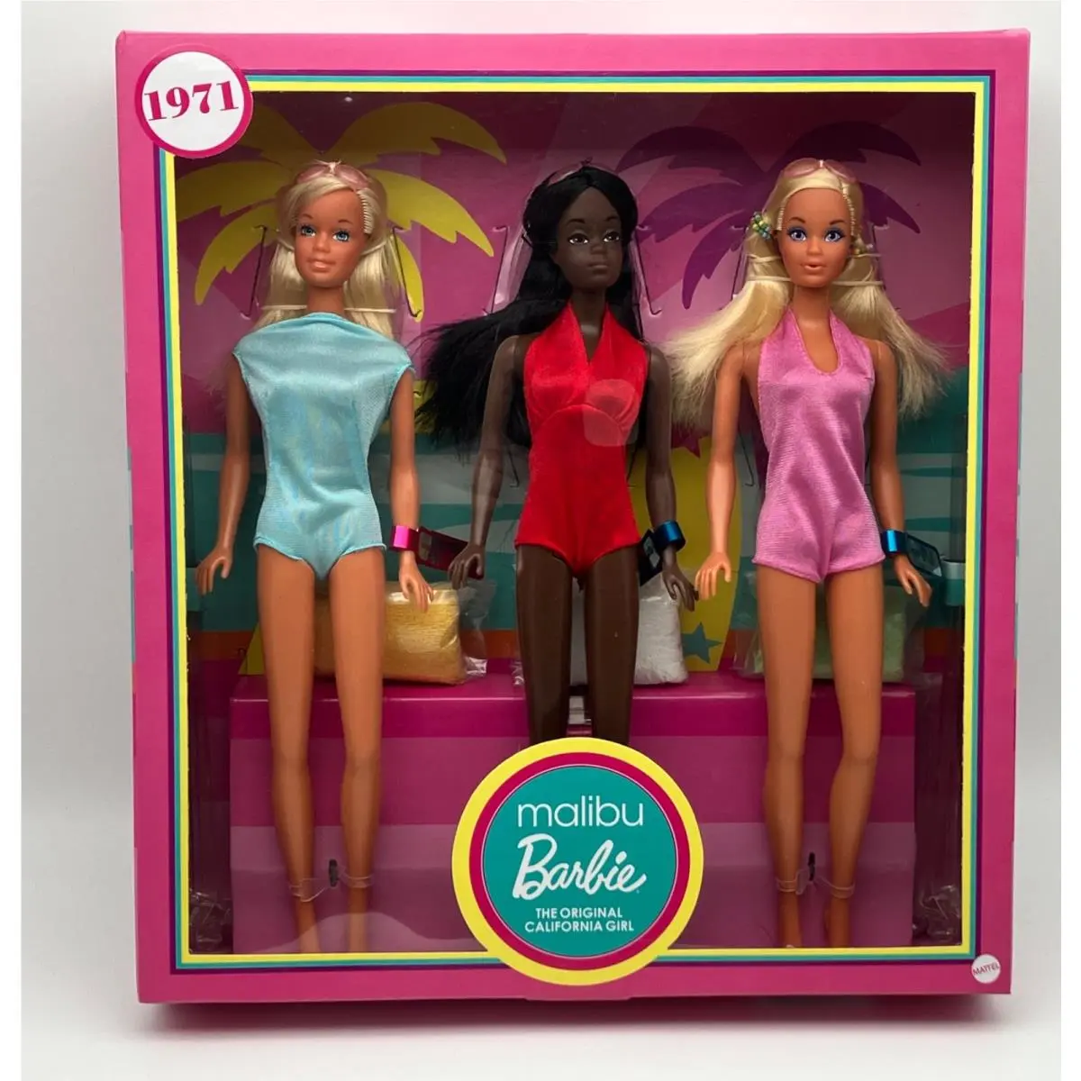 Malibu Barbie-christi- PJ 1971 Reproduction Gift Set-barbie Signature-nrfb