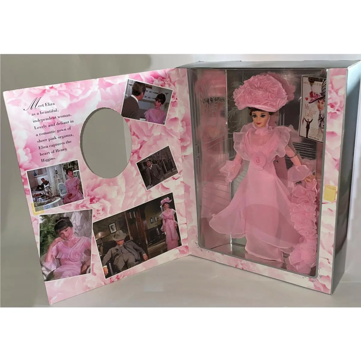 1995 My Fair Lady Barbie Doll Pink Organza Fancy Dress Hat Liza Doolittle