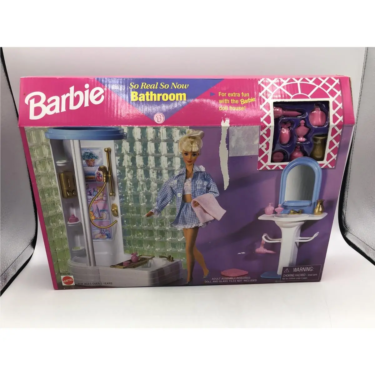 1998 SO Real SO Now Barbie Bathroom Playset