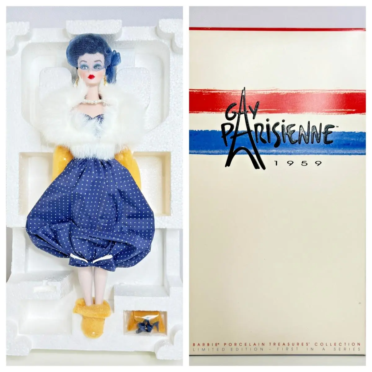 Nrfb Gay Parisienne 1959 Barbie Porcelain Treasures Collection Limited 1991 Ed