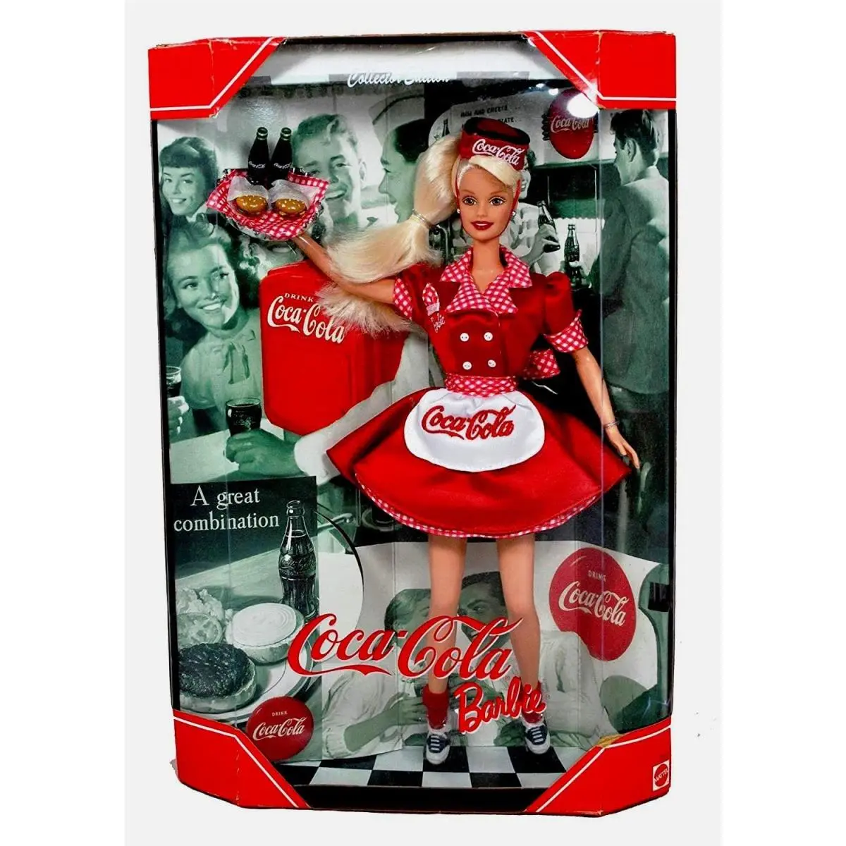 Barbie Coca-cola Carhop Waitress Blonde 1999 Doll