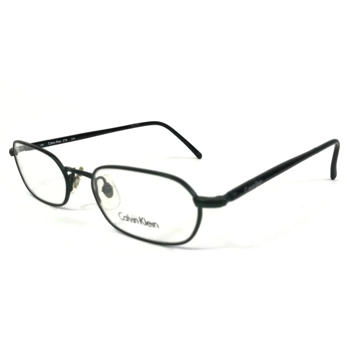 Calvin Klein Eyeglasses Frames 276 518 Matte Black Green Rectangular 49-18-140