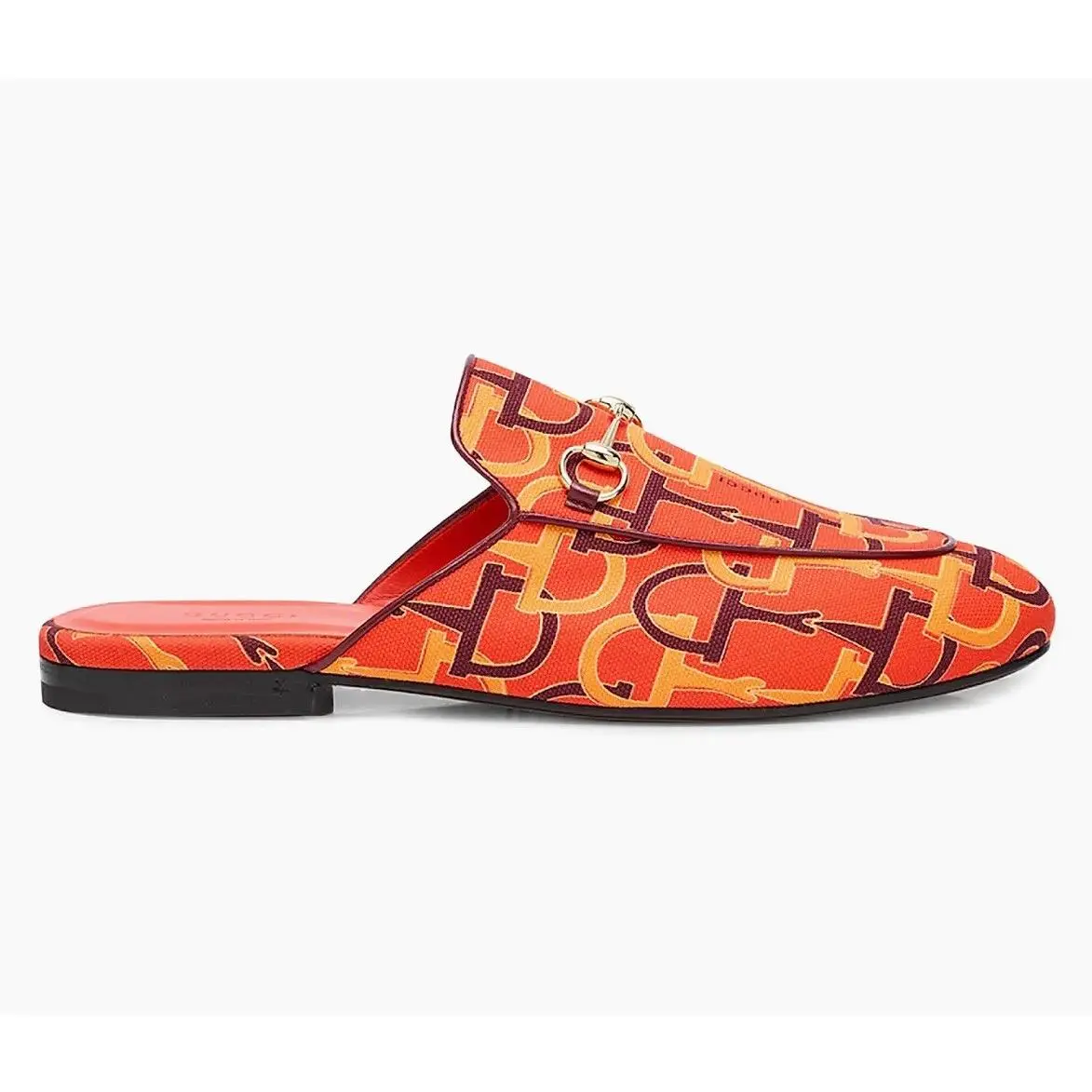 Gucci Princetown Horsebit Print Loafer Mules Size US 7/Eur 37