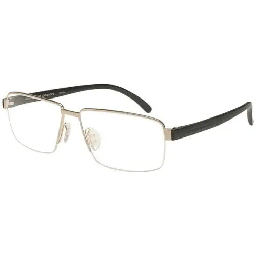 Porsche Design Titanium Eyeglasses Optical Frame P8272 B Gold w Porsche Case