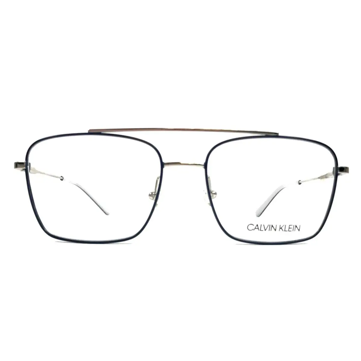 Calvin Klein Eyeglasses Frames CK19104 410 Satin Navy Gunmetal Square 53-17-140
