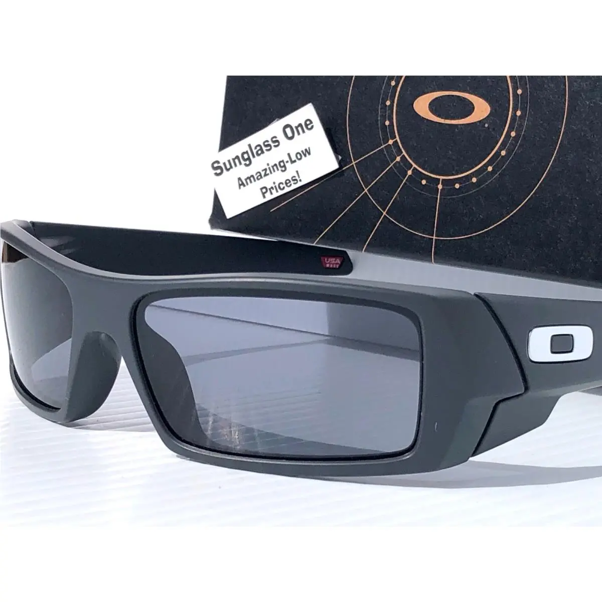 Oakley Gascan Matte Carbon Frame Grey Lens Sunglass 9014-E0