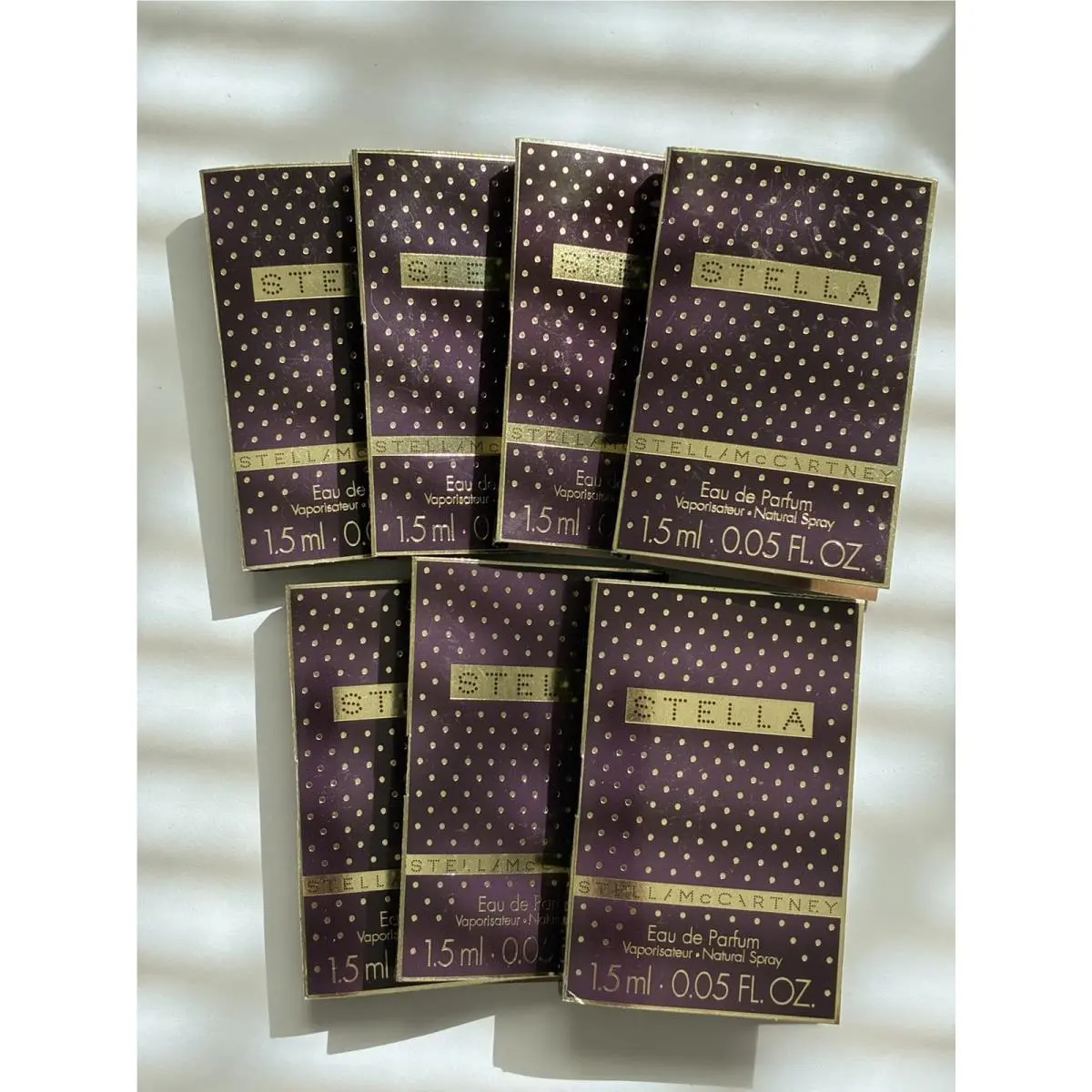 ON Cards Lot OF 7 Stella Mccartney Eau DE Parfum 2 ML Each Sample Card Deal