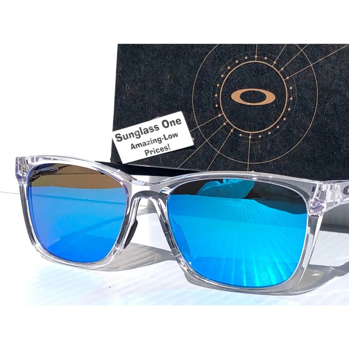Oakley Paracord Polished Clear Prizm Sapphire Lens Sunglass 9506-07
