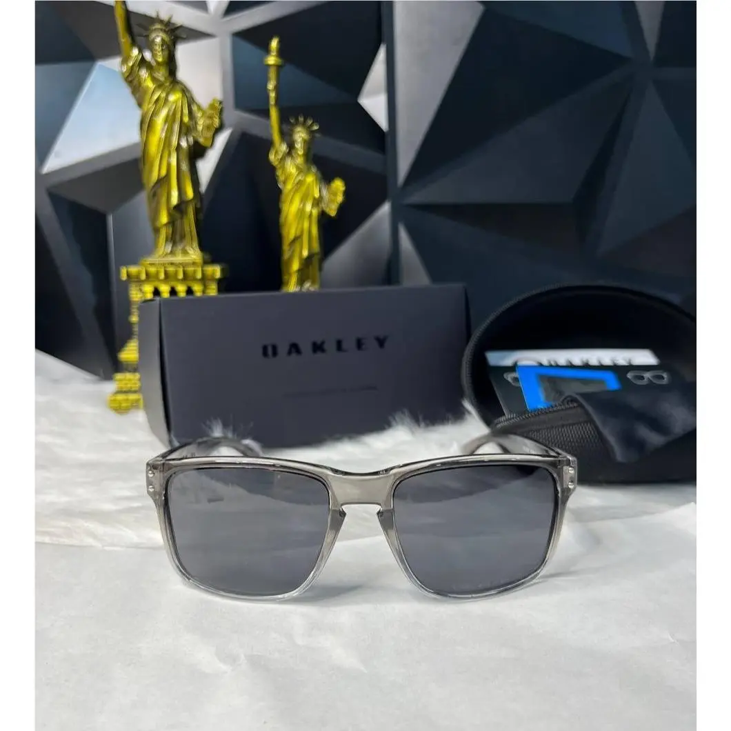 Oakley Style Holbrook Sunglasses Grey Smoke Frame Polarized Grey Lens UV400