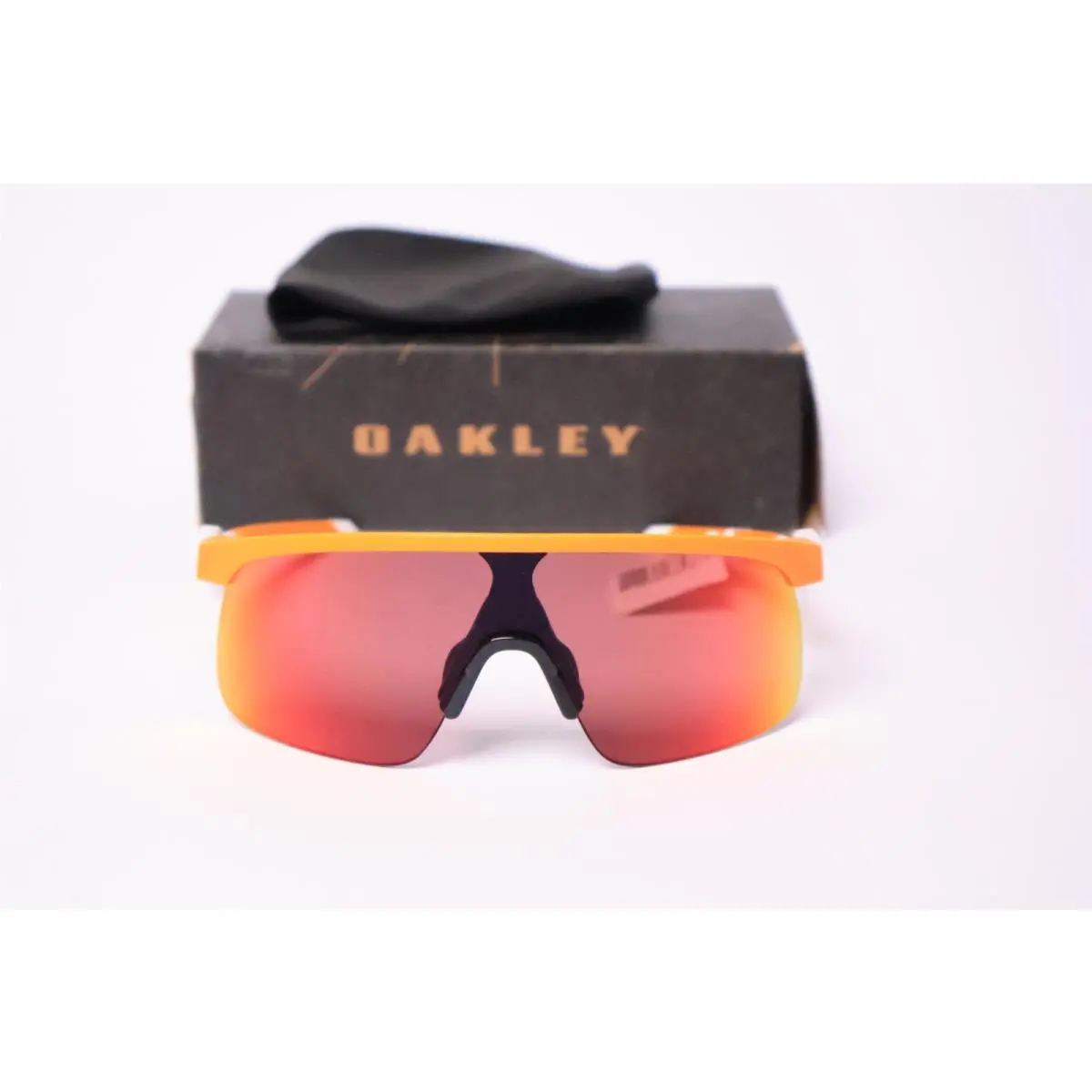 Oakley Resistor Youth White Prizm Attomic Orange Sunglasses OJ9010