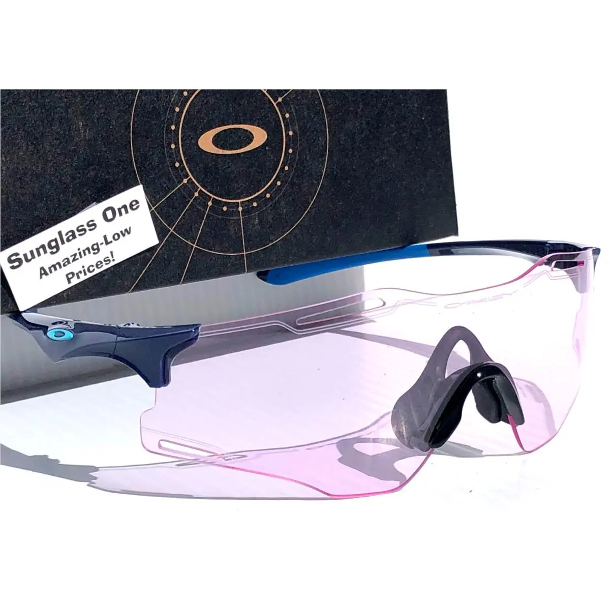 Oakley Cybr Zero Polished Navy Prizm Low Light Lens Sunglass 9512D-04