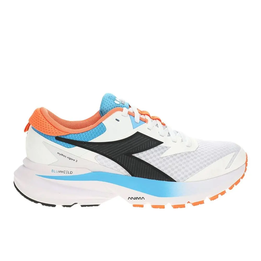 Diadora Mythos Blushield Vigore 3 Running Mens Off White Sneakers Athletic Shoe