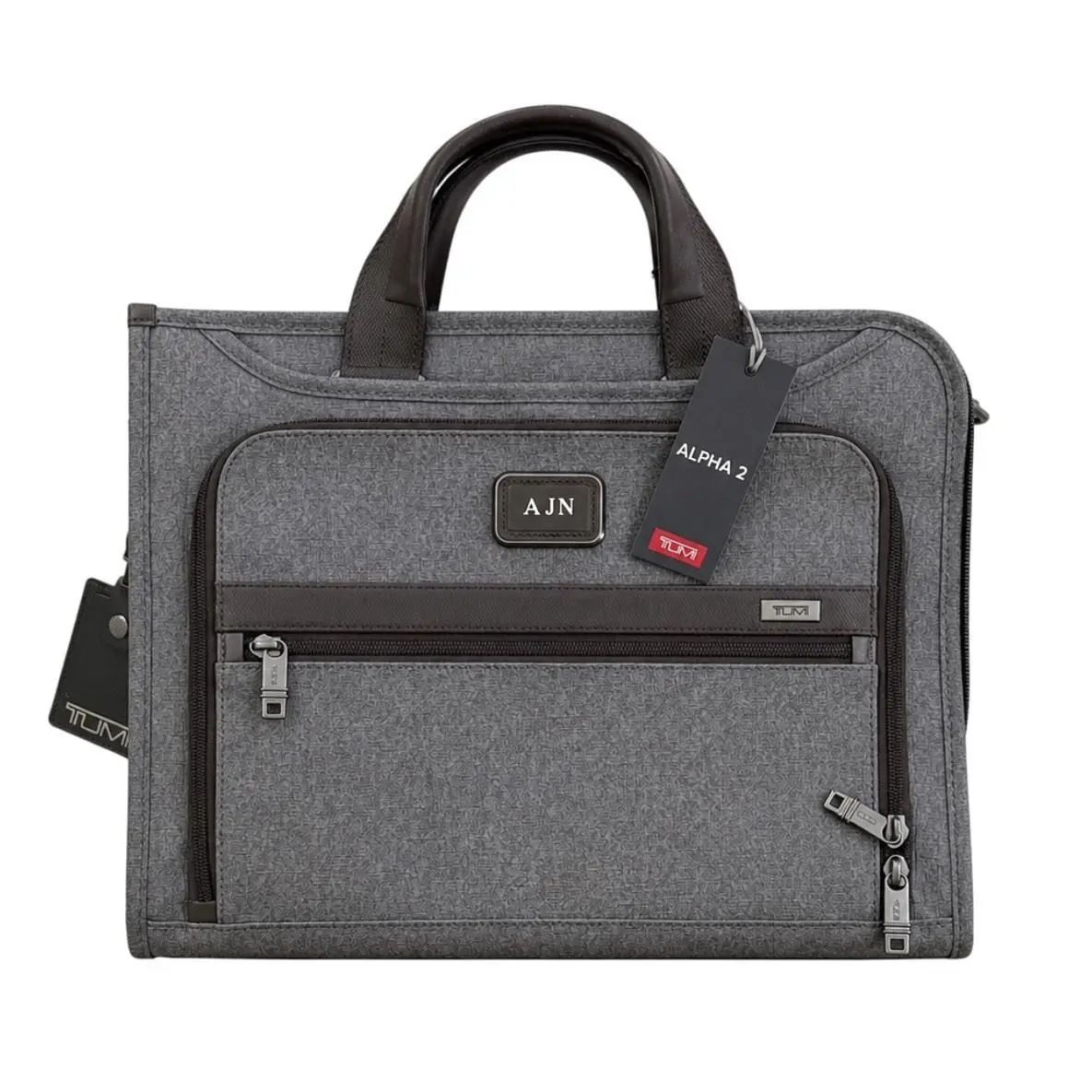 Tumi Alpha 2 Anthracite Grey Slim Deluxe Portfolio Briefcase