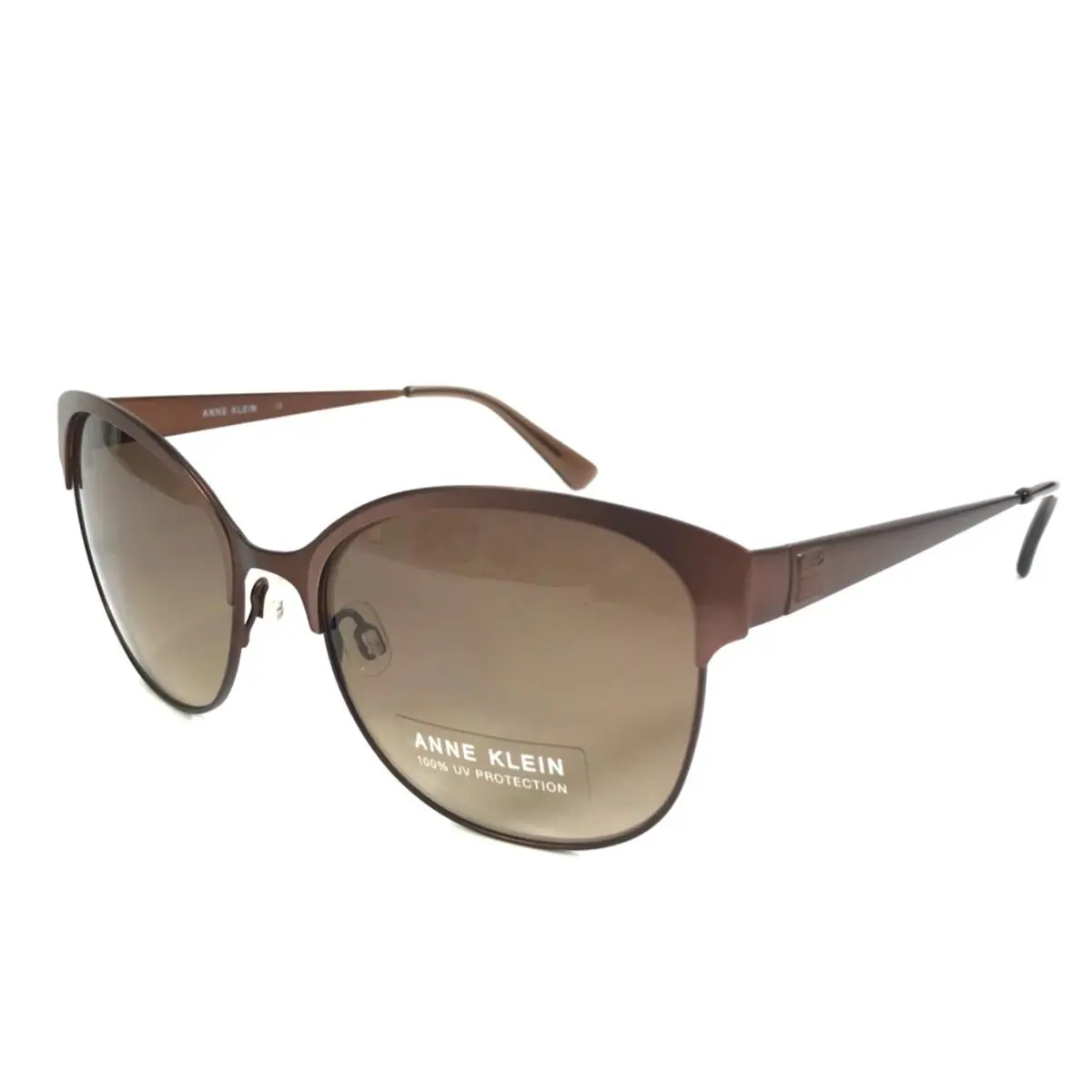 Anne Klein Sunglasses AK7056 208 Mocha Brown Butterfly Frames with Brown Lenses