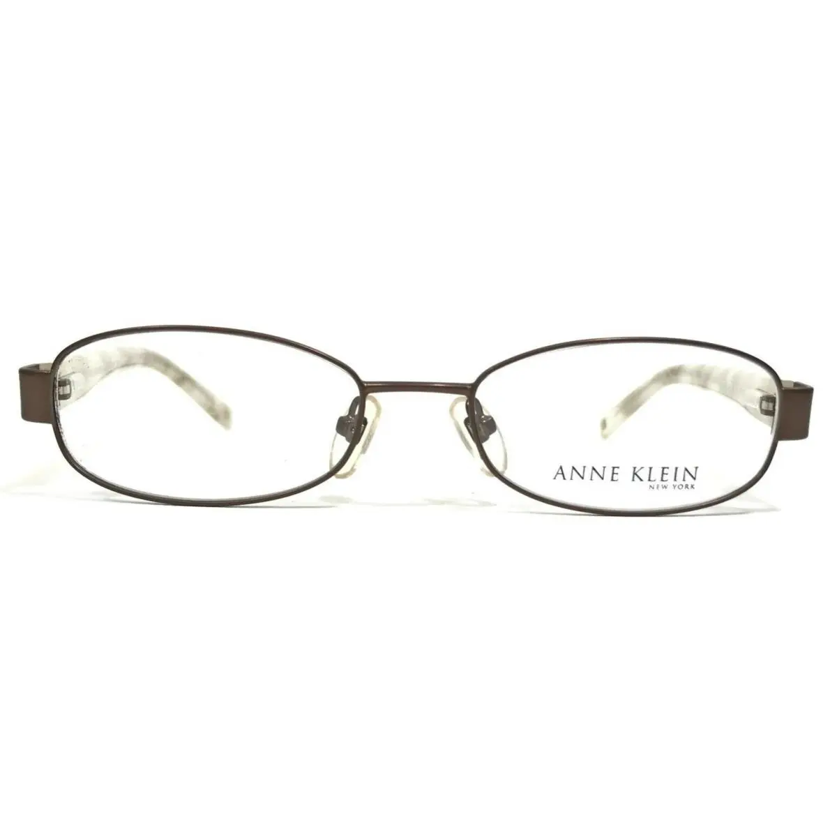 Anne Klein Eyeglasses Frames AK 9127 579S Brown Ivory Horn Oval 49-17-135