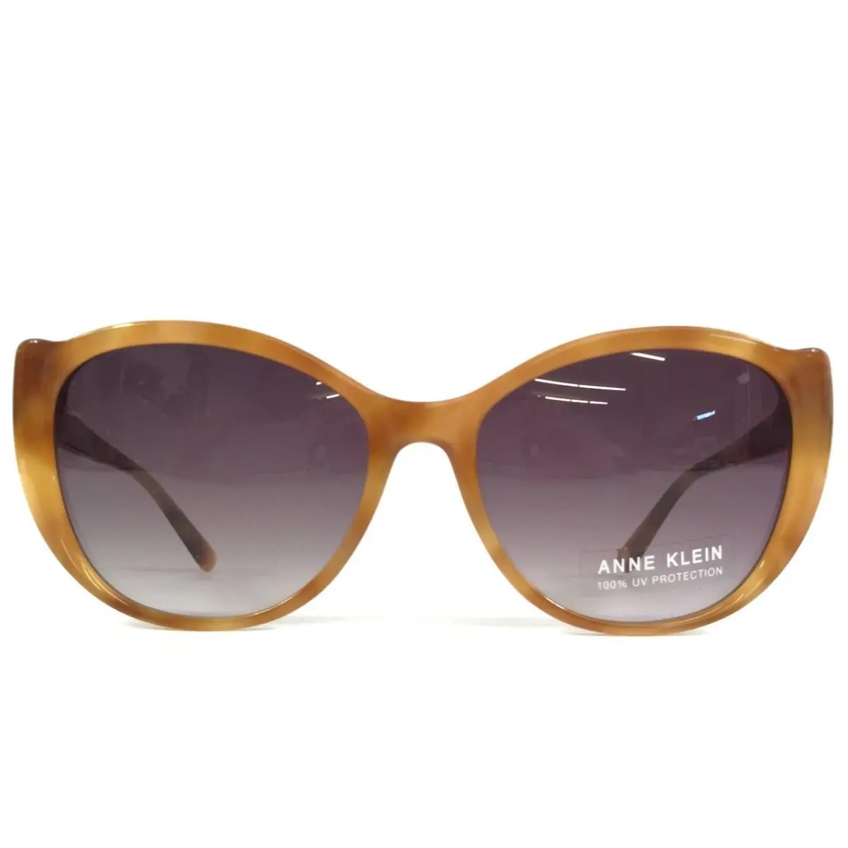 Anne Klein Sunglasses AK7055 726 Blonde Tortoise Cat Eye Frames with Gray Lenses