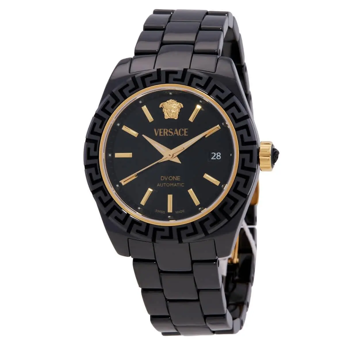 DV One Automatic Black Dial Watch VE6B00123 by Versace