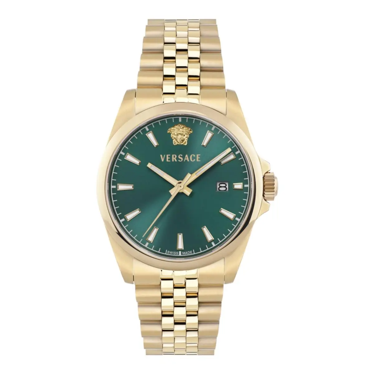 Versace Mens Gold 40mm Bracelet Fashion Watch