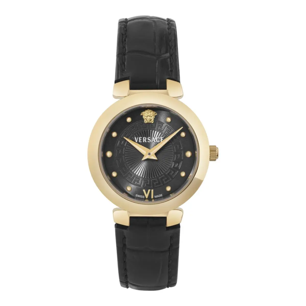 Versace Womens Gold 30mm Strap Fashion Watch