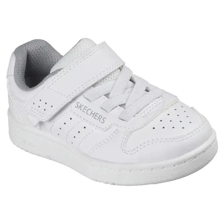 Boys Skechers Quick Street White Duraleather Shoes