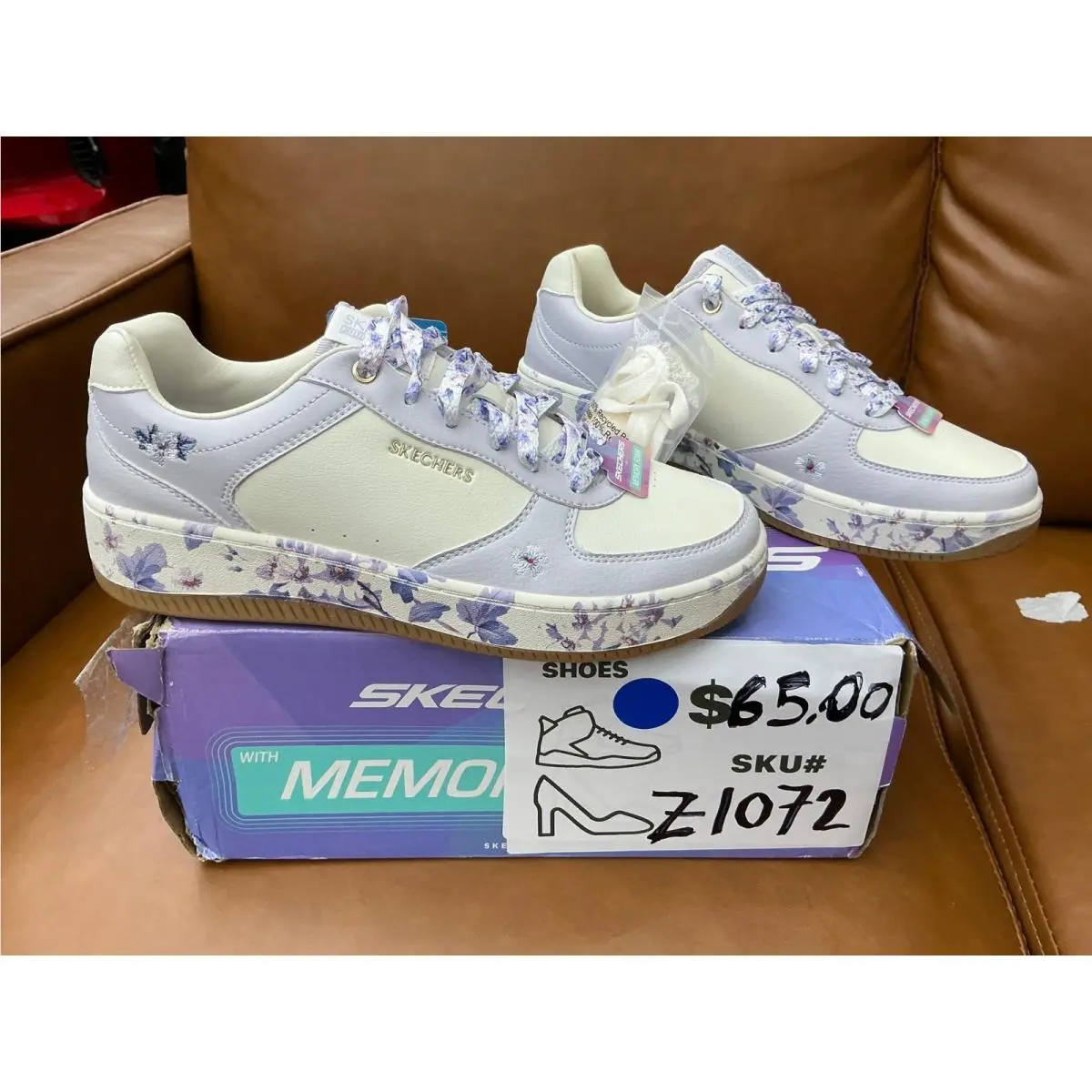 Skechers shoes - Sport Court 2.0 - Floral Frenzy - White 5