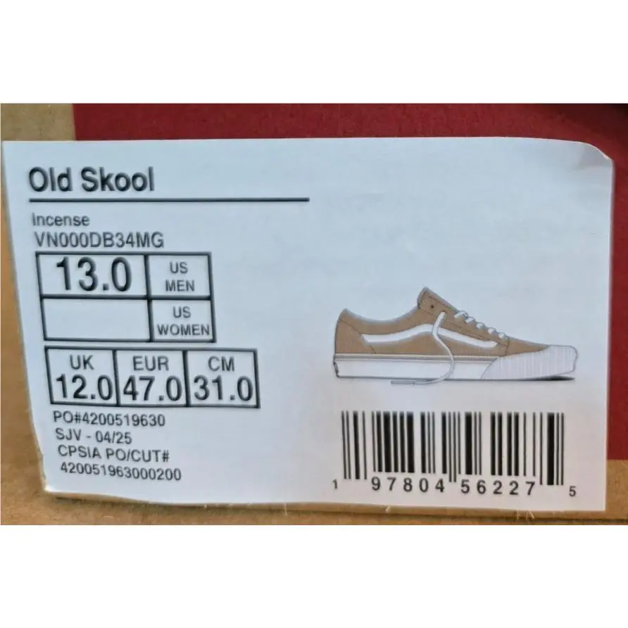 Vans shoes - VN000B34MG - VN000B34MG - Incense (UPC: 197804562275) 6