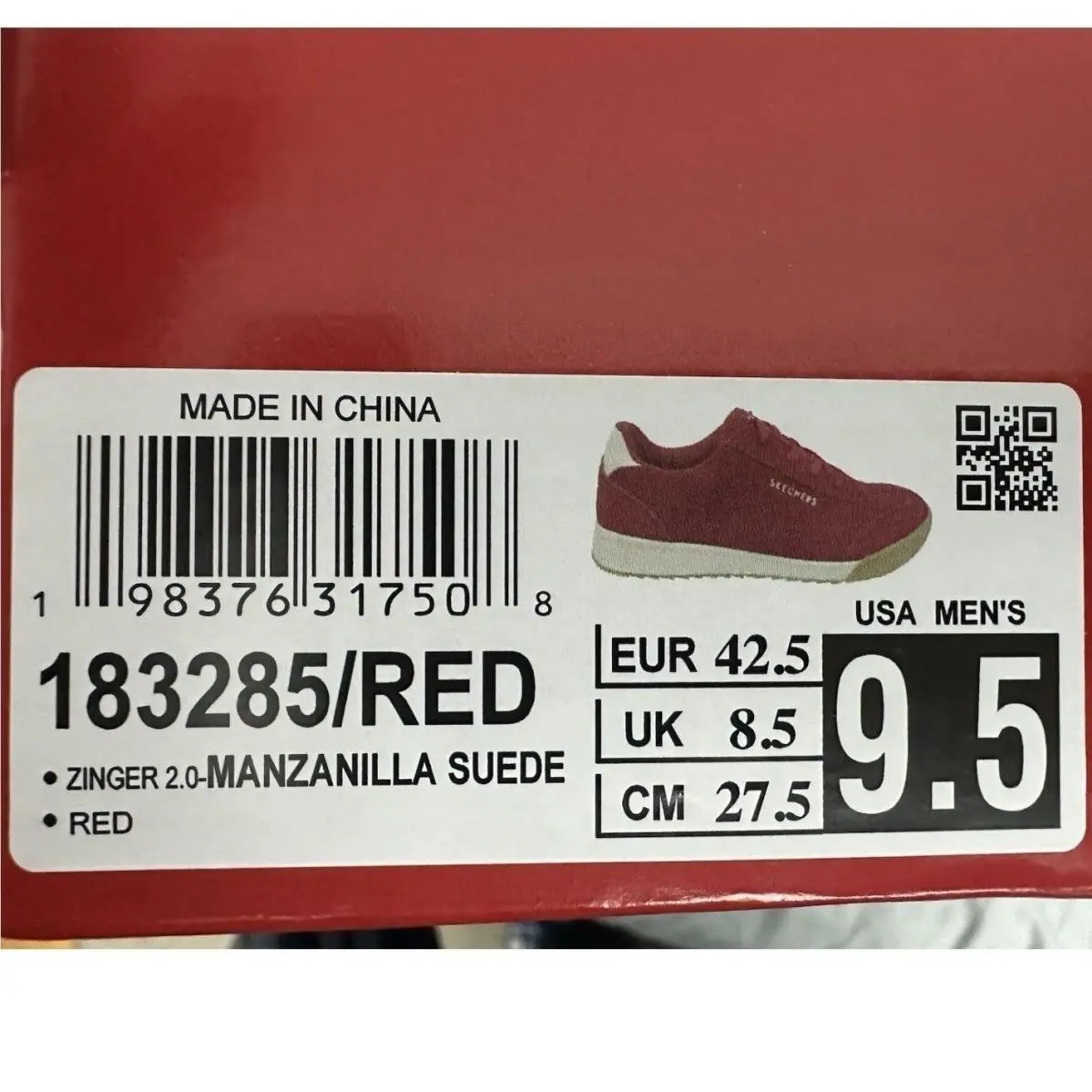 Skechers shoes - Skechers Zinger 2.0 - Zinger - 183285 - Red (UPC: 0198376317508) 11