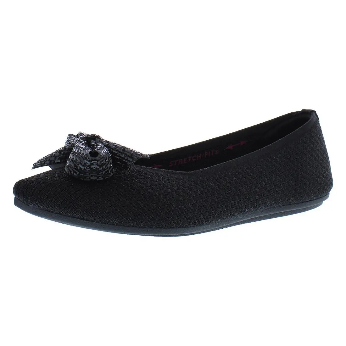 Skechers Cleo Point Shimmery Shine Slip On Womens Shoes Size 5.5 Color: Black