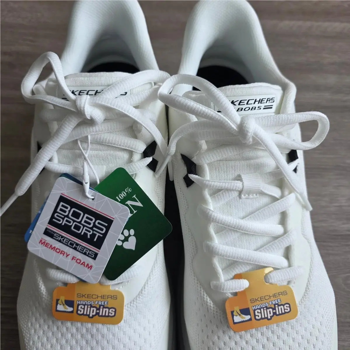 Skechers shoes - Skechers Hands Free Slip-ins Bobs Sport Skillz - White 9