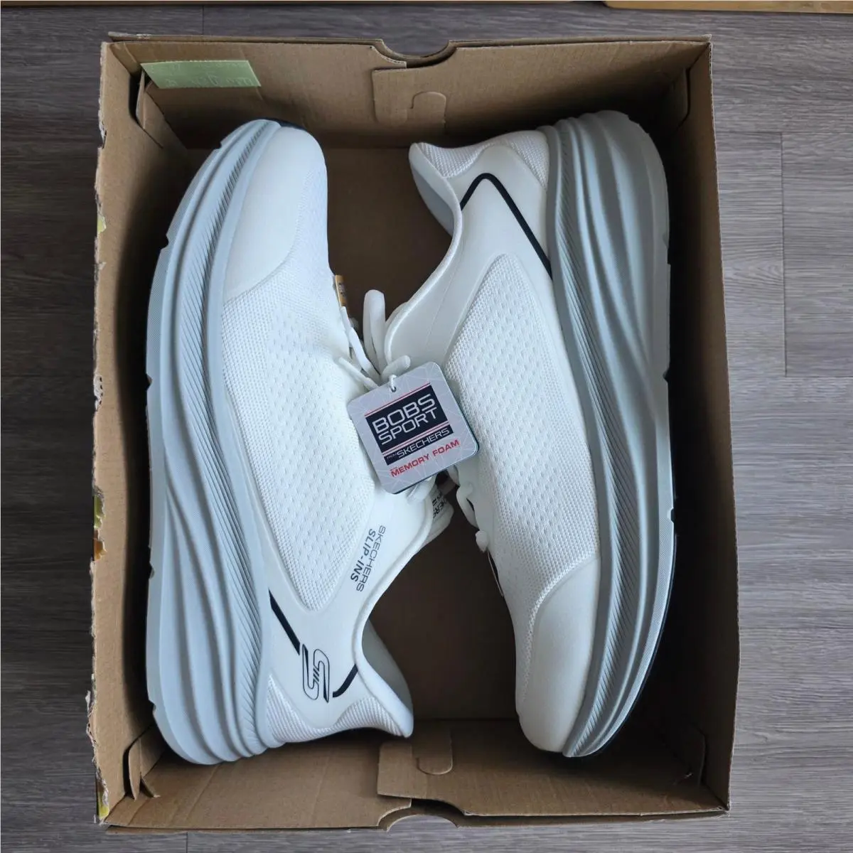 Skechers shoes - Skechers Hands Free Slip-ins Bobs Sport Skillz - White 2