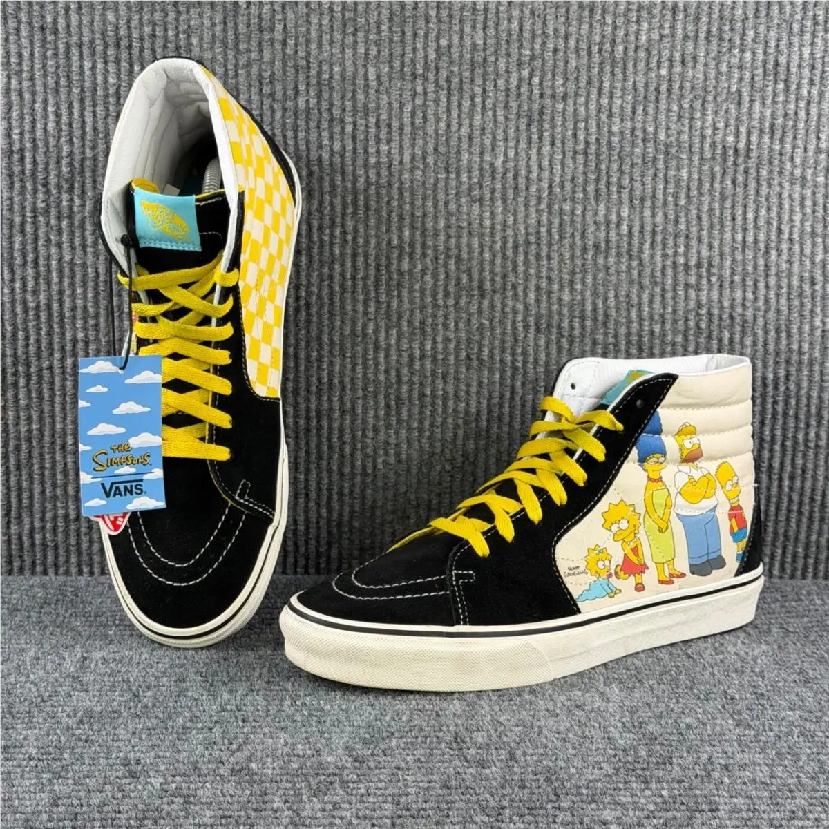 The Simpsons Sk8-Hi Family Sneakers Black Yellow Men 10 Women 11.5 by Vans