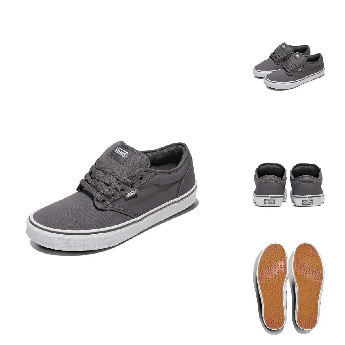 Vans Men`s Atwood Low-top Shoe Pewter/white 11.5 VN000TUY4WV1